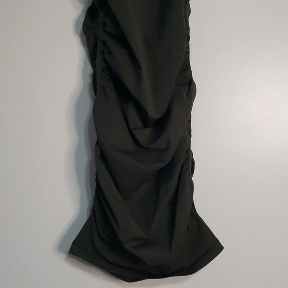 Blanqi Dress Maternity Small / Medium Green Bodycon Stretchy Racerback Tank - Picture 3 of 7